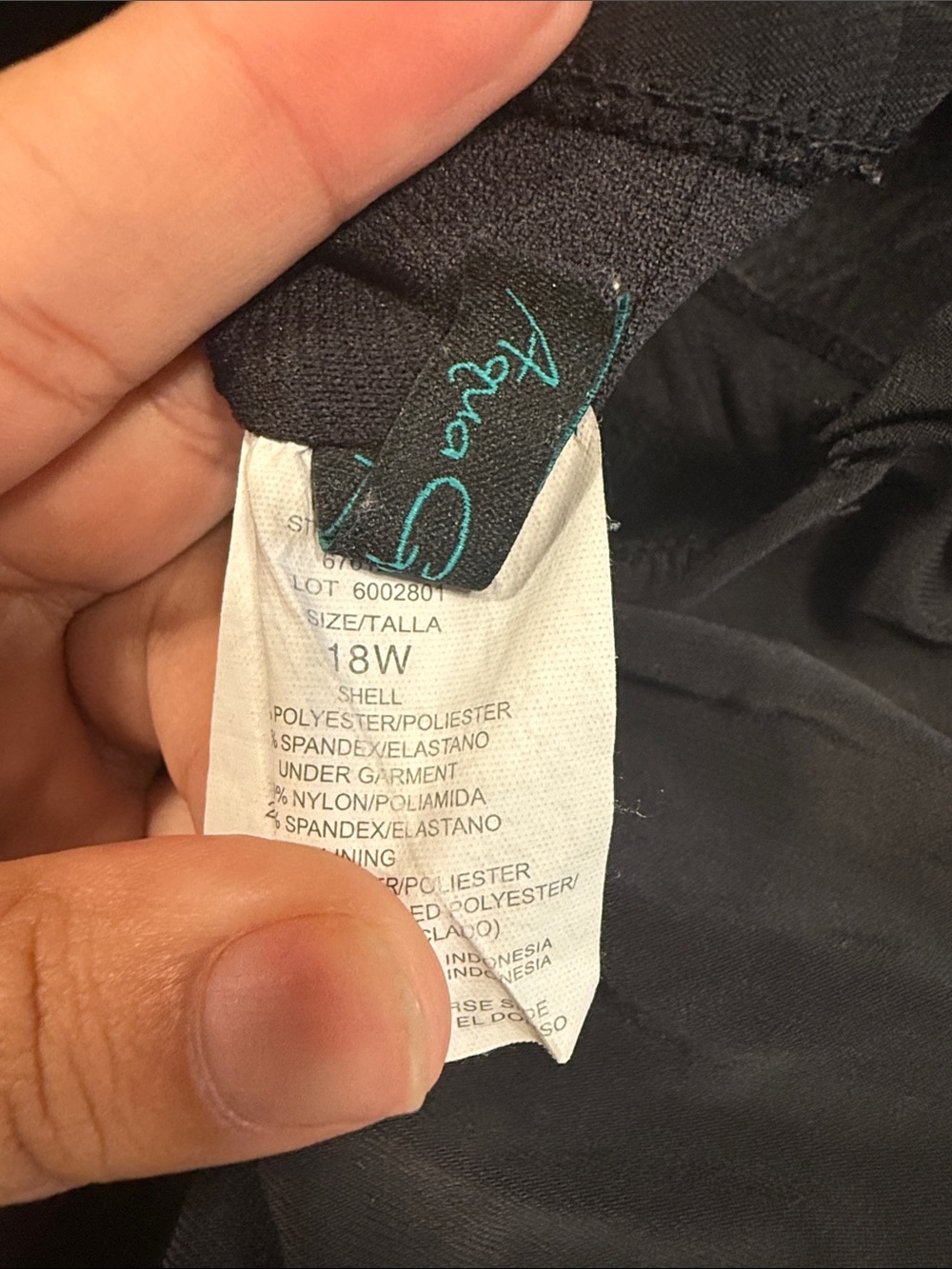 🥳 7/$10!! 🩱Black Swimsuit 18W - Picture 3 of 4